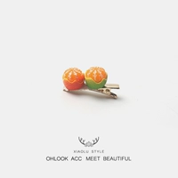 Зеленый апельсиновый клип для волос