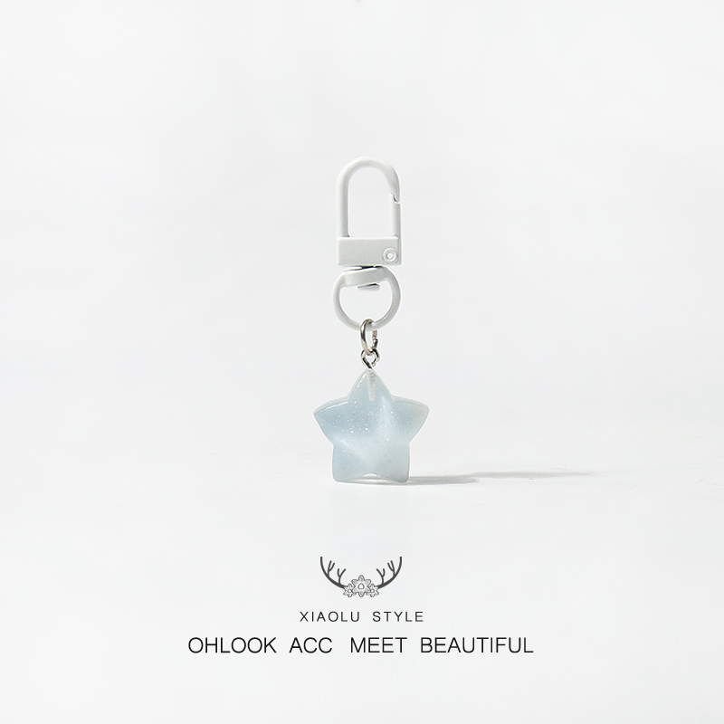 Small and Cute Five-Pointed Star Pendant, Fresh Keychain Accessory, Versatile Daily Backpack Accessory