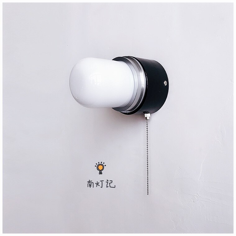South light note with switch Nordic industrial mirror front corridor retro decorative glass minimalist wall lamp