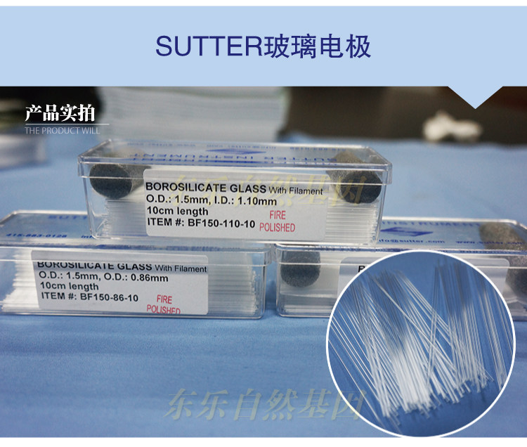 SUTTER原装 石英电极（有芯）QF100-50-10