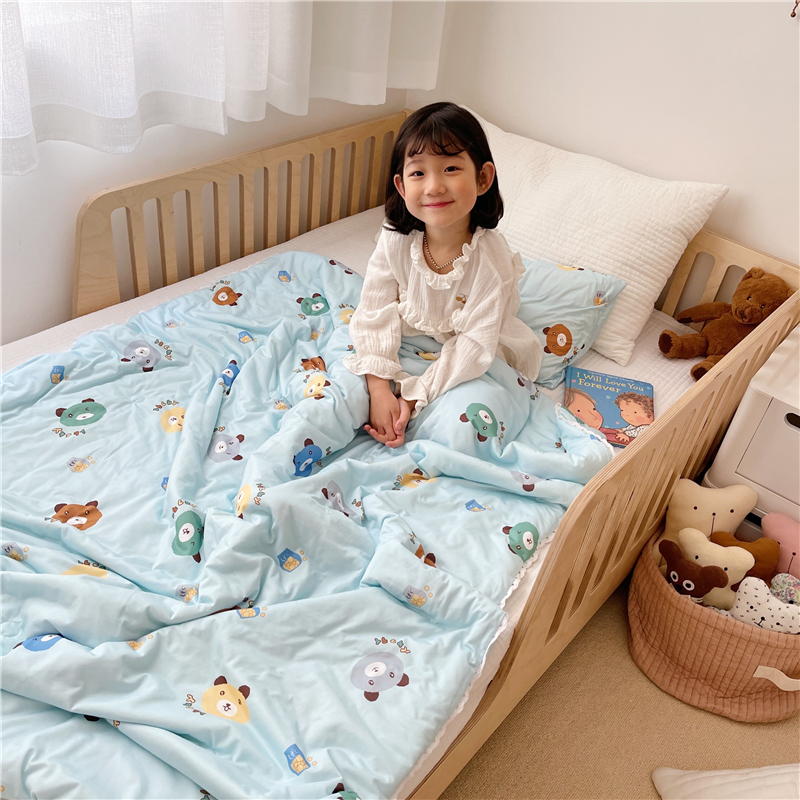 Class A baby-grade knitted cotton children's spring and autumn quilt baby cartoon air conditioner is kindergarten summer cool quilt super soft summer quilt