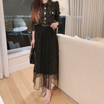 HChen Korea official website direct mail elegant retro-ancient lady Hepburn temperament coat coat dress suit