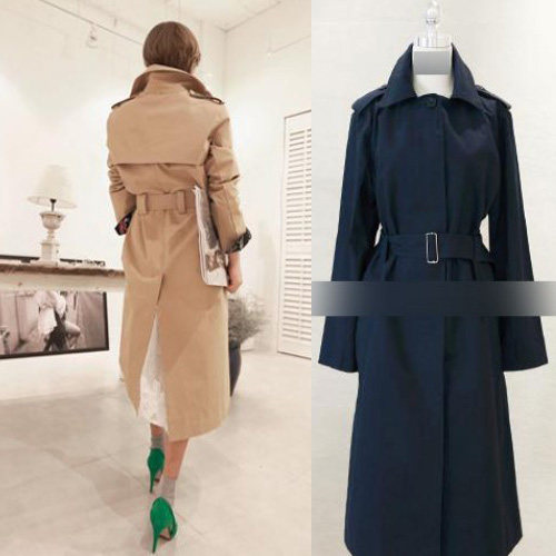 HChen Korea Import Spot Recessed Stylish morden Inn Bat Sleeves Lace Dress Hem and Ankle Windsuit