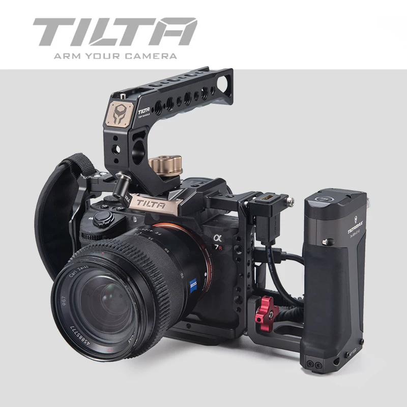 Комплект крепления TILTA для камеры SONY A7: полная рама (full cage) с ручкой сбоку, держатель, линия записи, доска быстрой загрузки, черная