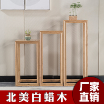 New Chinese Flower Frame Ash Log Flower Frame Living Room Tea Room Bonsai Frame Flower Frame Corner Zen Furniture