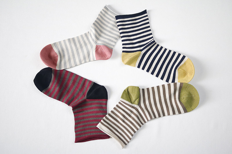 Pregnancy excellent 4 Double packaging SILK ROLL MOUTH SOCKS FEMALE MIDBARREL SOCKS SILK INTERWOVEN COTTON SOCKS STRIPED REAL SILK MOON SOCKS-TAOBAO