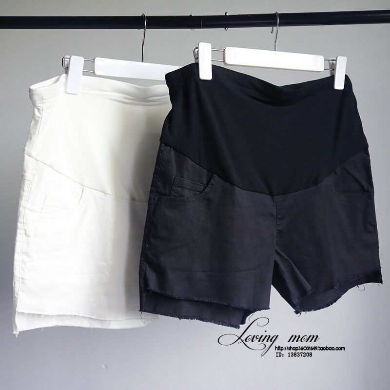 Amy Mommy Maternity Dress Summer Waist Adjustable Maternity Pants Cotton Maternity Shorts Versatile Classic Hot Pants k32004