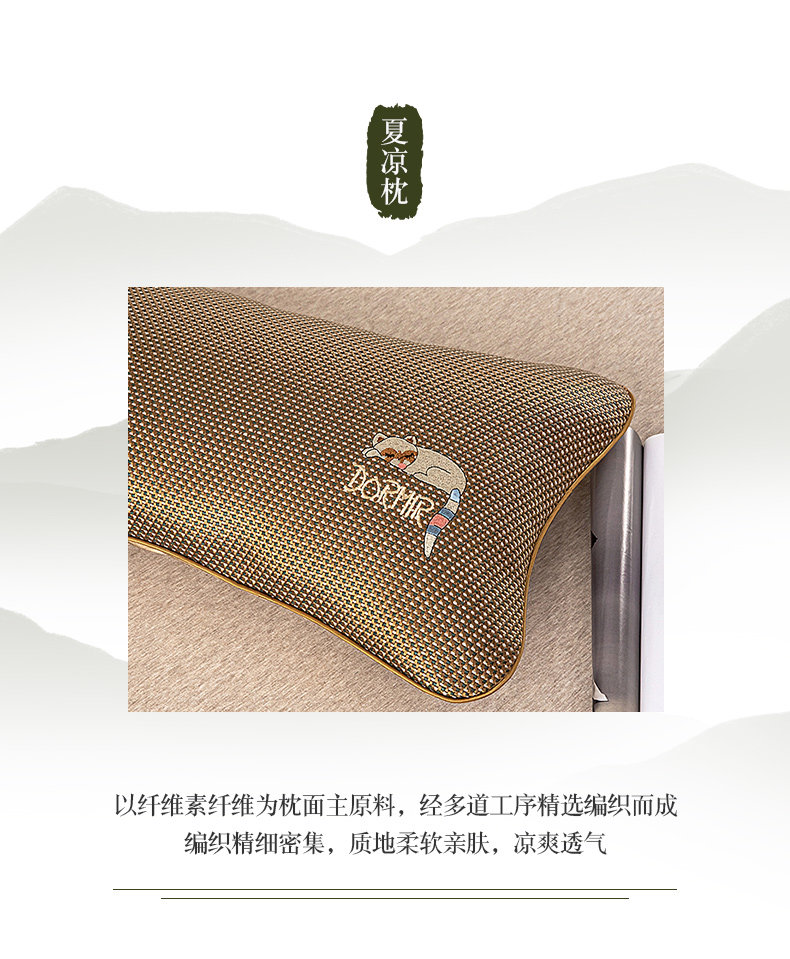 Подушка 荞麦枕头单人颈椎枕护颈椎助睡眠专用荞麦皮枕头荞麦枕芯枕套枕头