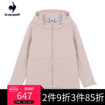 Lecac French Rooster elegant fashion ribbon print letter trend woven coat women