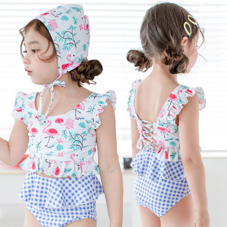 Child Swimsuit Girl Split Bikini Fire Birds Cute Baby Boy Little Princess Dresses Swimsuit-Taobao