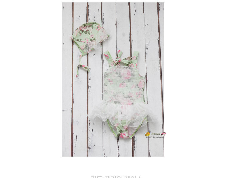 Áo tắm cho bé gái Matcha Hoa Xiêm Baby Big Boy Đồ bơi dễ thương Đầm ren Công chúa Mùa xuân Đồ bơi đồ bơi cho trẻ