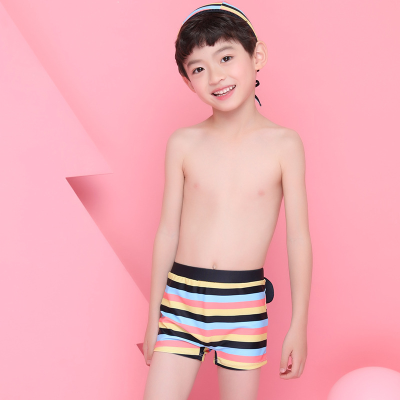 Trẻ em hoạt hình quần bơi bé trai và bé gái gấu quần bơi mũ boyshort trẻ em nhỏ phù hợp với đồ bơi - Bộ đồ bơi của Kid đồ bơi cho bé gái