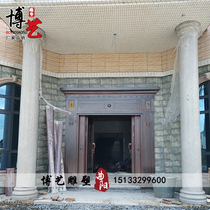 Stone carving dragon column Xiangyun column bluestone pan dragon column stone carving Huabiao column embossed dragon column temple square decoration cultural column