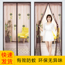 Home Velcro anti-mosquito curtain magnetic summer insect-proof bedroom soft yarn encrypted partition screen screen screen screen screen free of holes