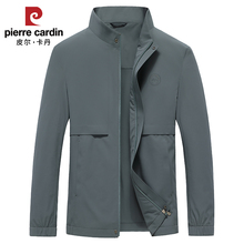 Pierre Cardin jacket jacket jacket men's new spring 2024 men's standing collar casual minimalist spring and autumn solid color top