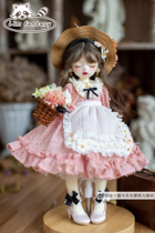 Raccoon wood spot {autumn dew girl pink long} sold out 16 cents baby dress bjd