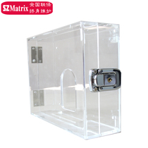 Acrylic full transparent attendance machine protection box commuting card sign-in shell protective cover indoor box universal type
