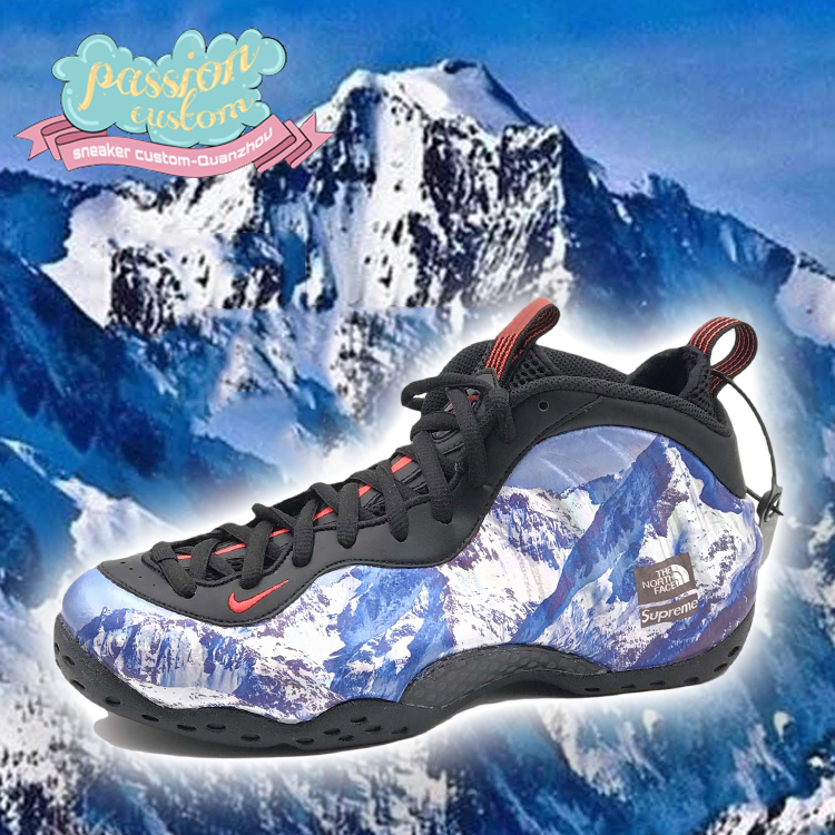 Pa Xun sneakers custom spray DIY bubble hand-painted snow mountain spray psychic boy Mt. Fuji private custom (shoes not included.)