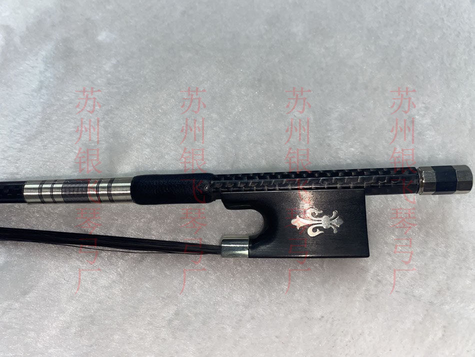 Gprint Carbon Fiber Mongolia Black Mati Plaid Violin Bow Urwood Tail Bank Carved Cello Cello.