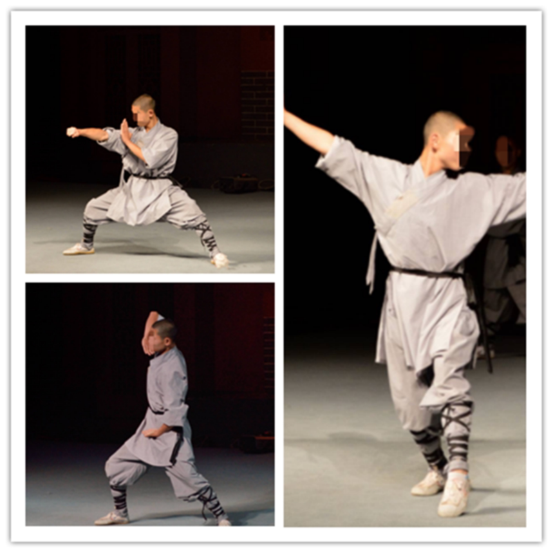 Shaolin Monks' Practice Clothes Made of Cotton Home Textile Fabric, Adult Monk Performance Costumes, Little Monk's Martial Arts Practice Clothes