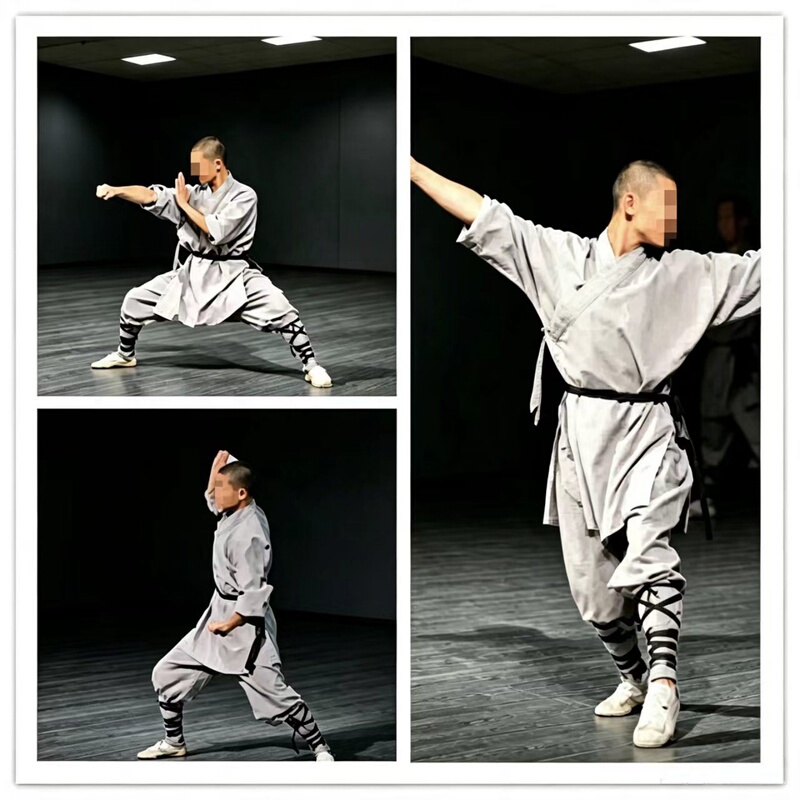 Shaolin Monks' Practice Clothes Made of Cotton Home Textile Fabric, Adult Monk Performance Costumes, Little Monk's Martial Arts Practice Clothes
