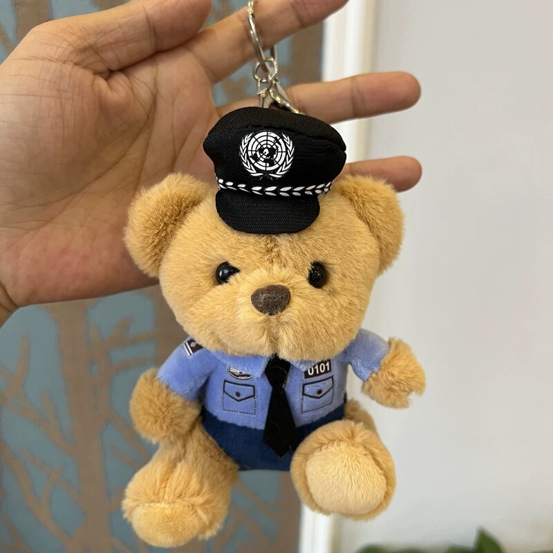 Police Day Gift, Police Bear, Traffic Police Peripheral Merchandise, Event Gifts, Campus Student Souvenirs, Cultural and Creative Keychains
