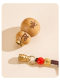 New Style Peach Wood Gourd Keychain Pendant, Good Luck Waist Pendant, Universal for Men and Women, Anti-Lost Keychain Lanyard Chain