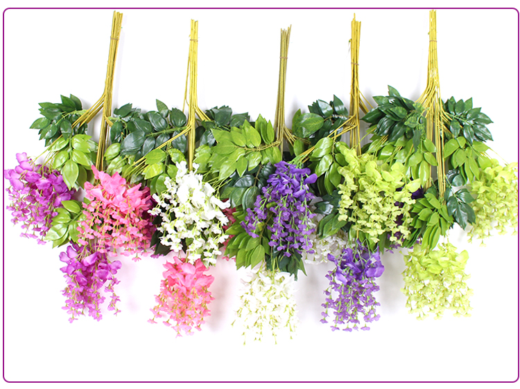Mô phỏng Hoa Wisteria Hoa giả Mây Mây Trần Phòng khách Trong nhà Trang trí tiệc cưới Nhựa Hoa Chuỗi - Hoa nhân tạo / Cây / Trái cây cây bàng singapore giả
