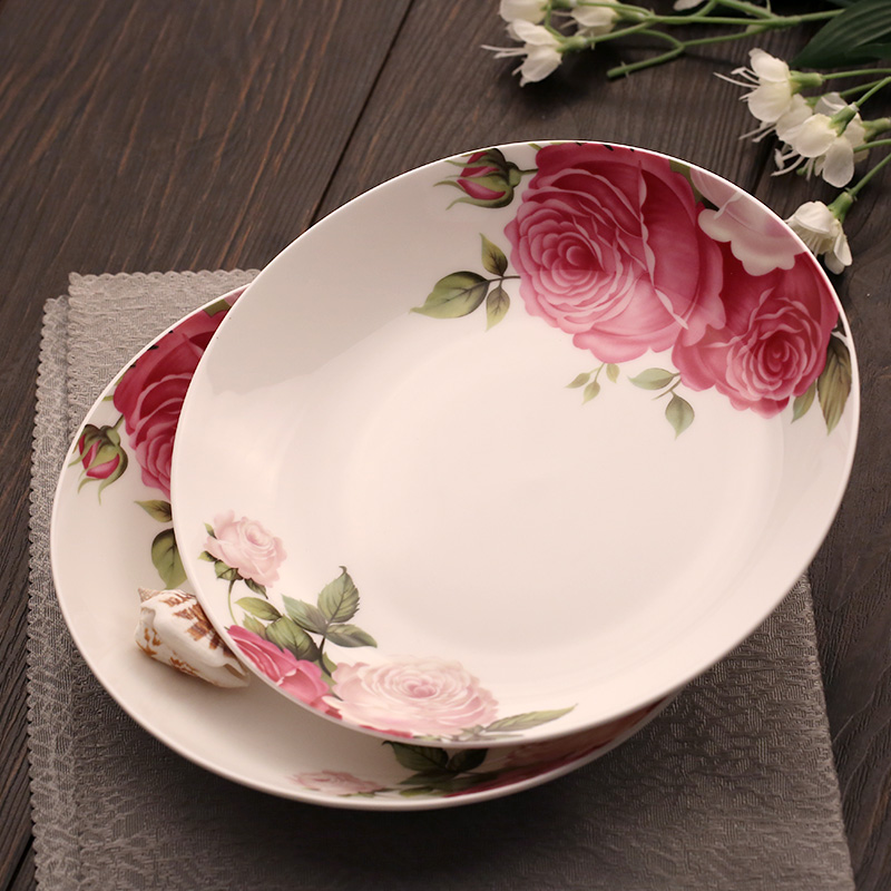 Garland family practical ipads porcelain dish plate suit western food steak dish 8 "dumpling dish soup plate deep dish