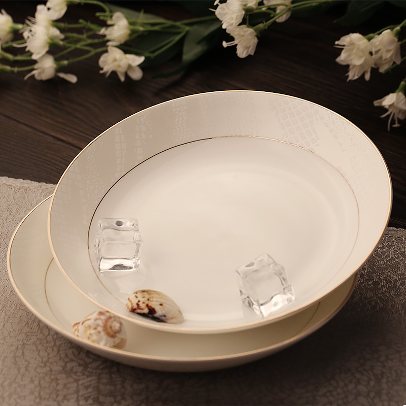 Garland family practical ipads porcelain dish plate suit western food steak dish 8 "dumpling dish soup plate deep dish