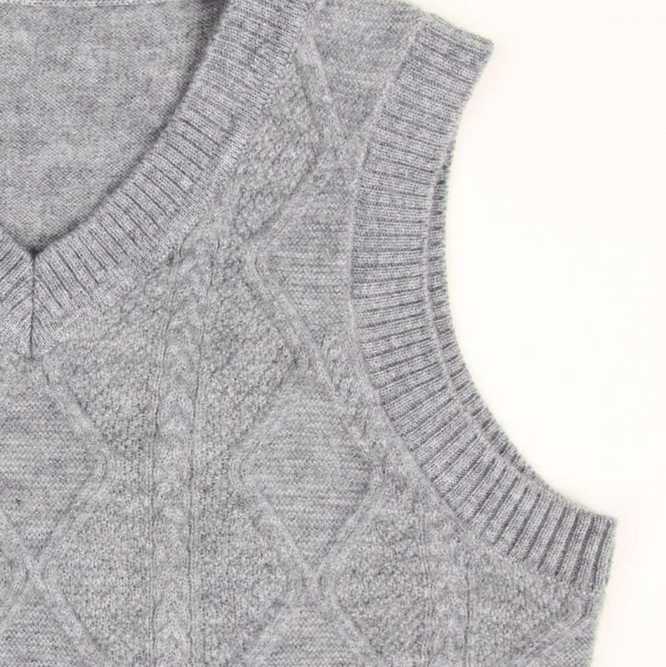 Teen len vest nam V-cổ xu hướng sinh viên lỏng cashmere đan vest không tay áo len vest vest áo khoác nam giả vest