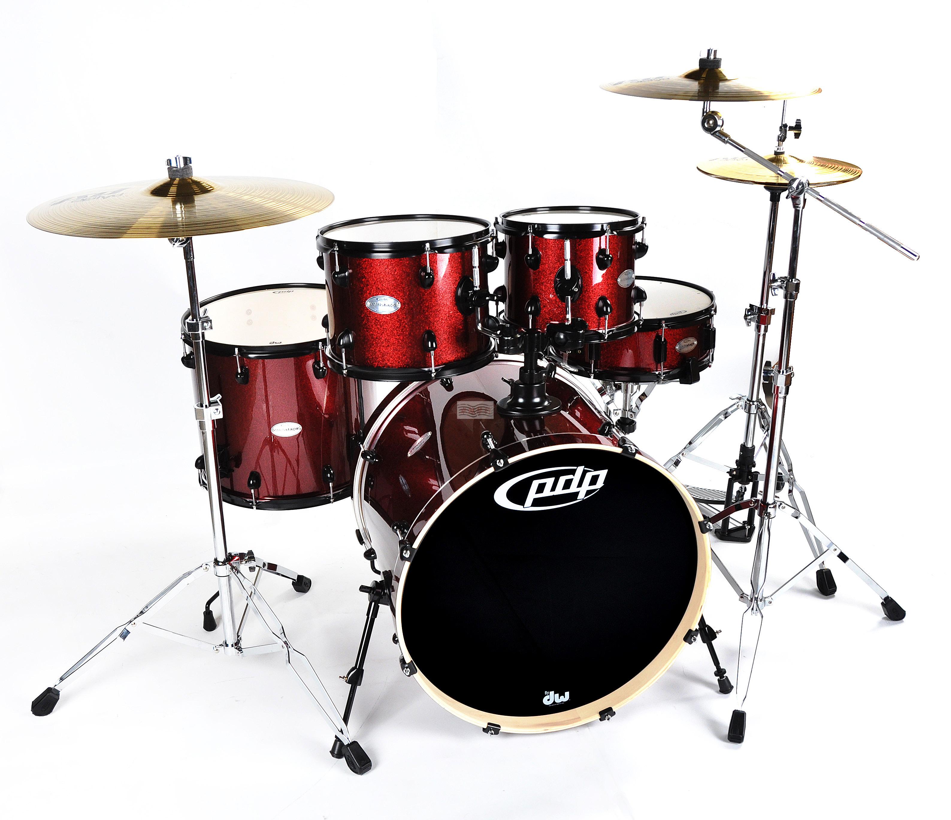 DW-PDP-MA series drum set flash red five drum children adult jazz drum cymbal drum stool gift package