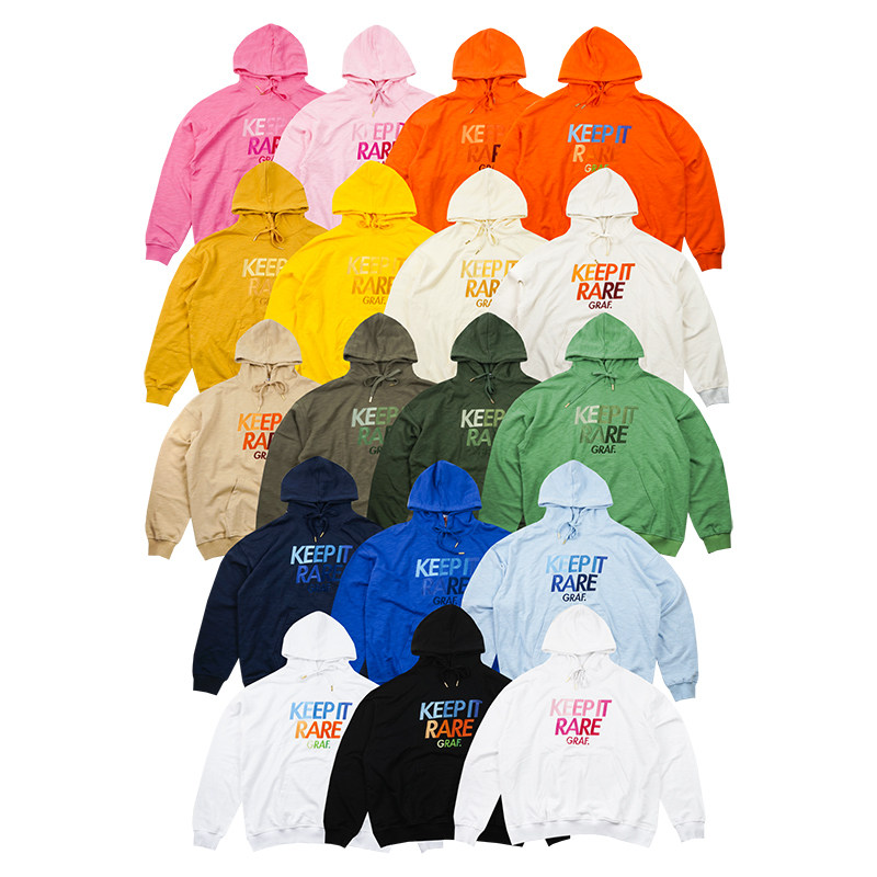 GRAF original brand KEEP IT RARE keeps the rare collection of multi-colour embroidered cotton thin autumn hoodies