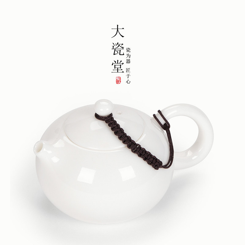 Great Porcelain Hall Classic White Porcelain Western Isch Pot Kung Fu Tea With Tea Tea Kettle Defied Large Number Handmade Ceramic Teapot Single Pot
