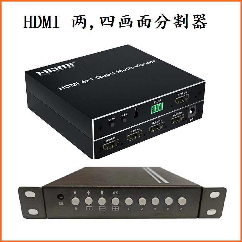 HDMI высокой четкости two-2 с разделением экрана на четыре части с разрешением 4K, наложение "картинка в картинке", перемещение, масштабирование, обрезка изображения, оборудование для мониторинга, аксессуары Изображение 1