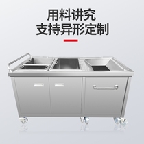 Stainless steel garbage collection trolley kitchen waste collection table garbage collection table swill table hotel can be customized mobile