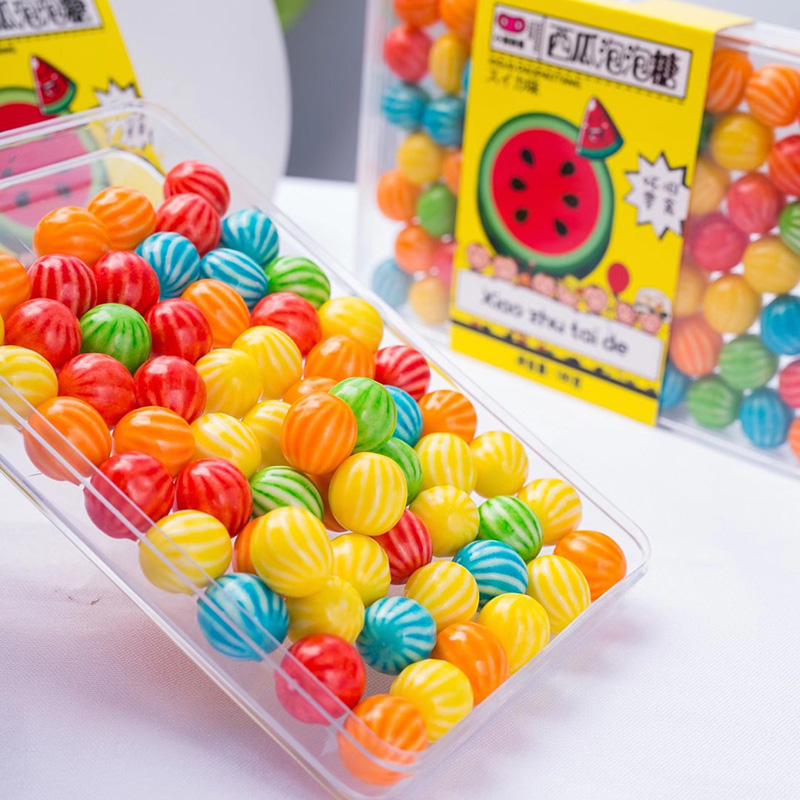 Multicolored small watermelon bubblegum nostalgic post-80 childhood old-fashioned children's candy 90 chewing gum boxed as a child