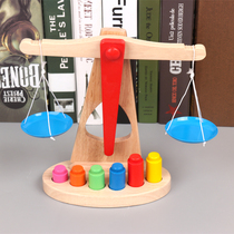 Intellectual wooden balance Tianping puzzle teaching aids toys children early education baby learning balance knowledge simulation House