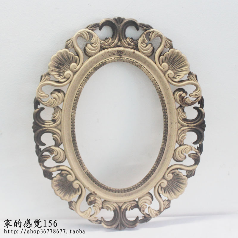 Original material Wood powder pressing craft gift decoration rough billet 13 inch frame photo frame hollow carving