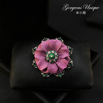 Vintage flower silk towel buckle shawl button high-grade brooch brooch for men and women accessories pin 375