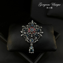 Especially exquisite high-end neckline bow tie brooch retro palace style atmospheric corsage pin accessories 385