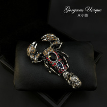 Especially exquisite high-grade scorpion brooch men blazer jacket corsage pin accessories 578