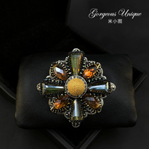 Retro delicate and large breast needle clear badge chest high - grade needle coat coat accessories 575