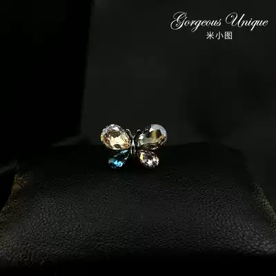 344 Retro exquisite small butterfly buckle pin Mini anti-slip brooch corsage cardigan buckle clothes fixed collar pin