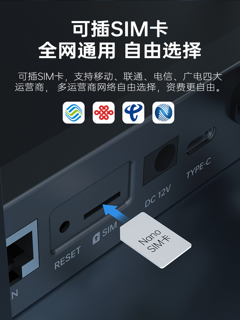 Plery 4g Plug-In Router Industrial-Grade Wifi 6 Enhanced with 8 Antennas, Wall-Penetrating, Can Insert Sim Card, 4g to Wifi, Converts to Wired, Compatible with China Telecom, China Unicom, China Mobile, Cpe, Broadcast, Lte, Full Network Compatibility, Cat4