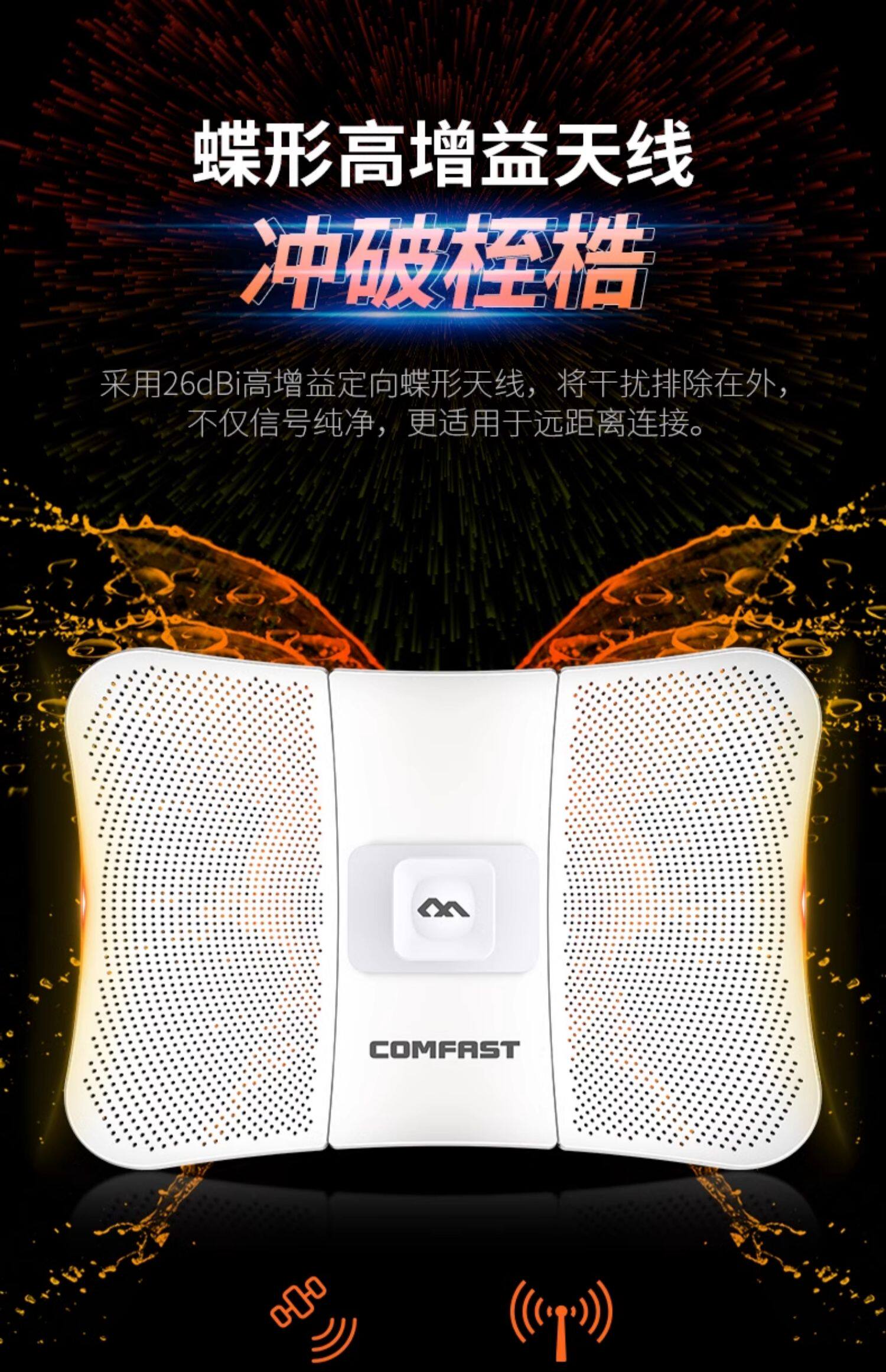 Сетевой мост comfast无线网桥室外大功率900m速率5.8g千兆网口10公里超远距离传输监控可用点对点桥接中继ap发射cf-319a