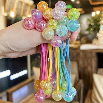 Korean version of explosive beads little princess double hair ring jewelry hair accessories female hair rope student headwear cute rubber band hair accessories