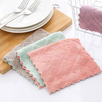 Water absorbent dishwashing cloth non-oil cleaning rag towel thickened tablecloth towel kitchen cleaning scouring cloth