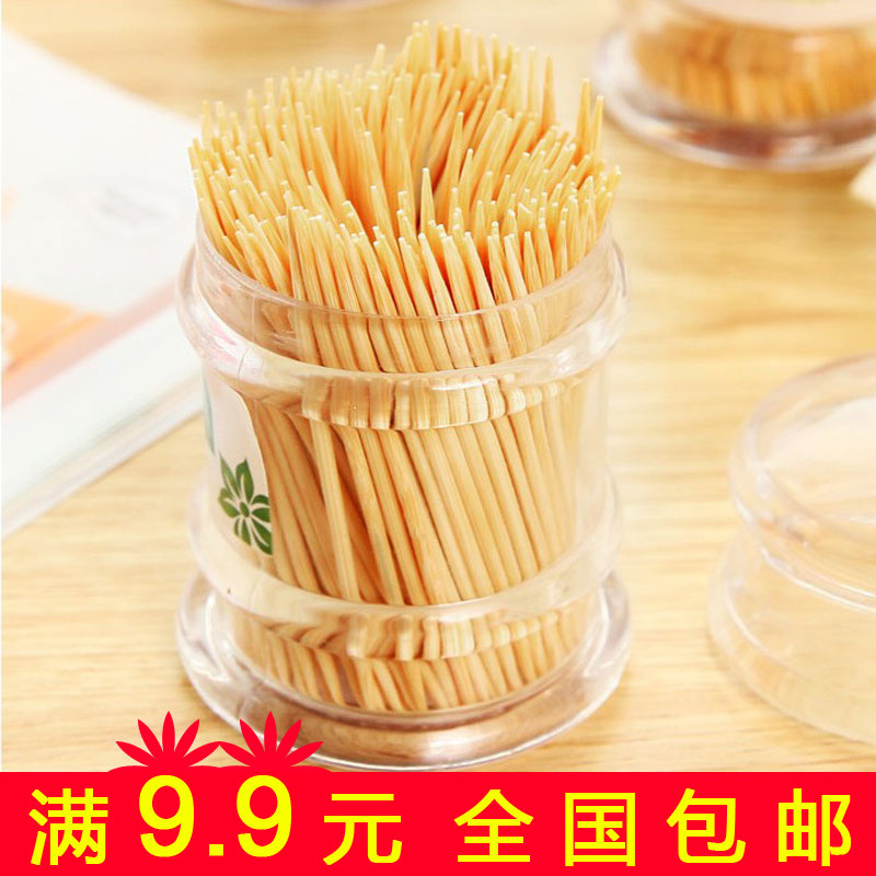 Disposable Toothpick Poo Hotel Home Double Head Toothpicks Bottled Wool Bamboo Portable Hygienic Fine Toothpicks