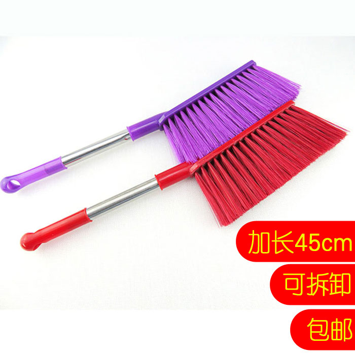 REMOVABLE LENGTHENED STAINLESS STEEL HANDLE BED BRUSH DUST REMOVAL BRUSH SWEEP BED BRUSH SOFT HAIR SWEEP GRAY BY BRUSHED CLOTHES BRUSH
